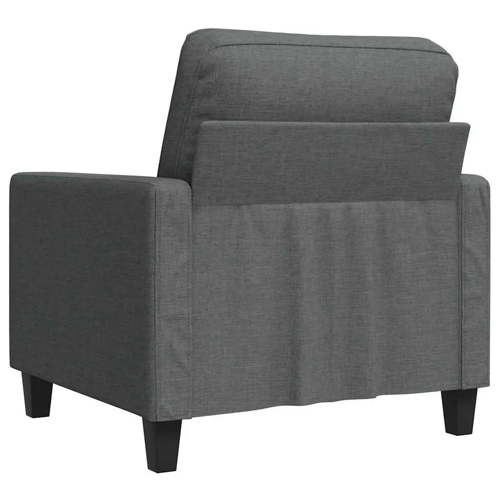 Grey Fabric Sofa Chair with Metal Frame for Stability