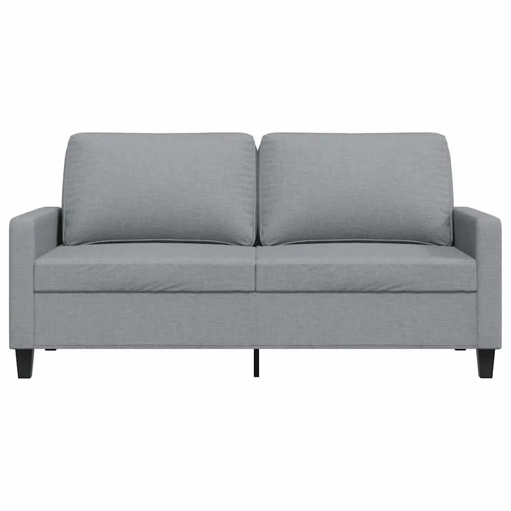2-Seater Grey Sofa with Metal Frame 140cm
