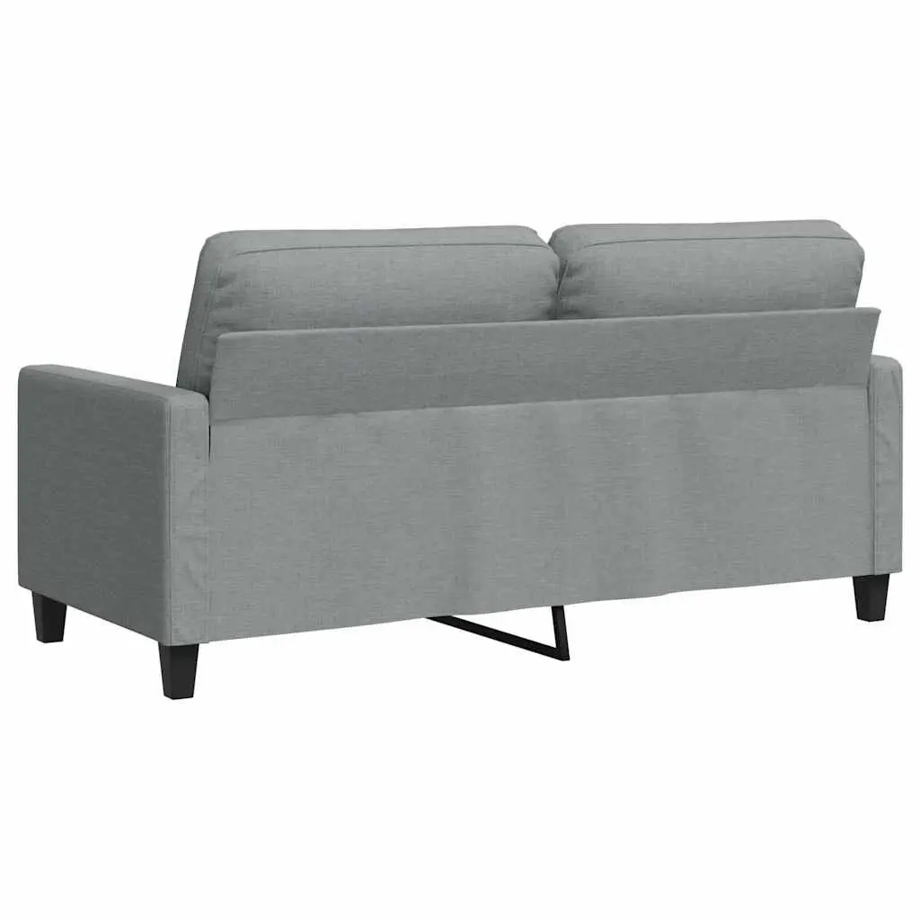 2-Seater Grey Sofa with Metal Frame 140cm