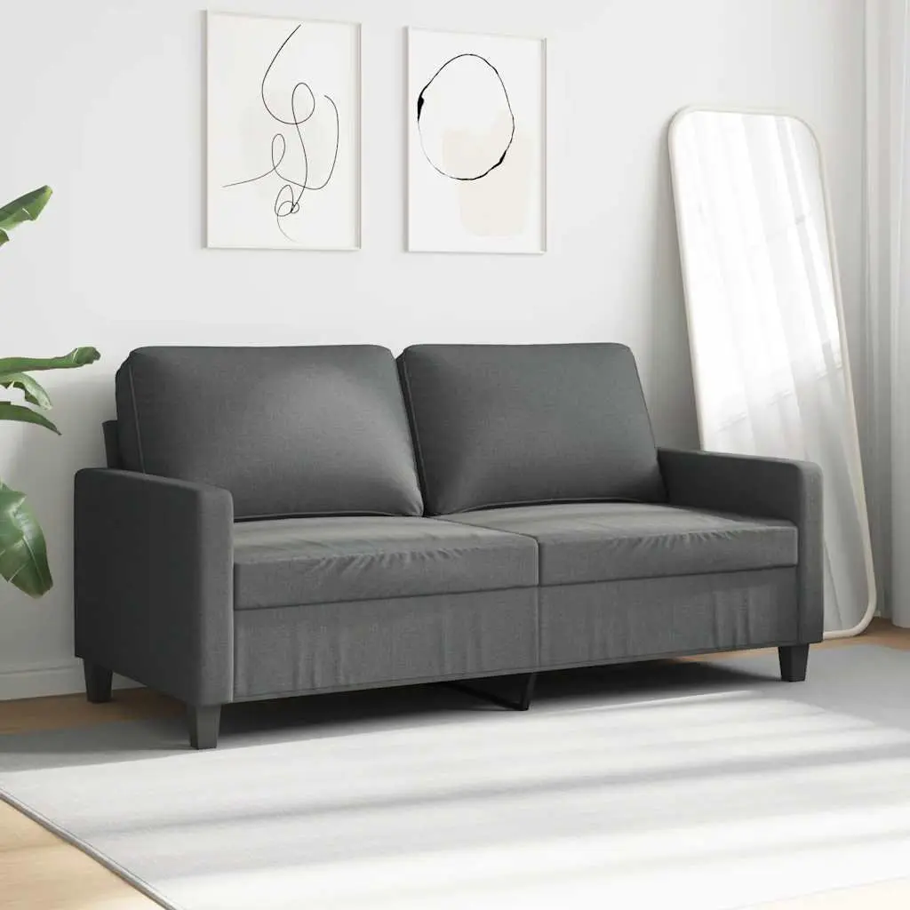 Dark Grey 2-Seater Sofa for Comfort