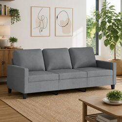 Durable 3-Seater Grey Sofa with Modern Design