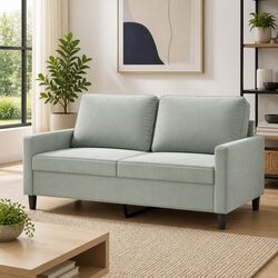 140cm Grey Velvet 2-Seater Sofa for Modern Living Spaces