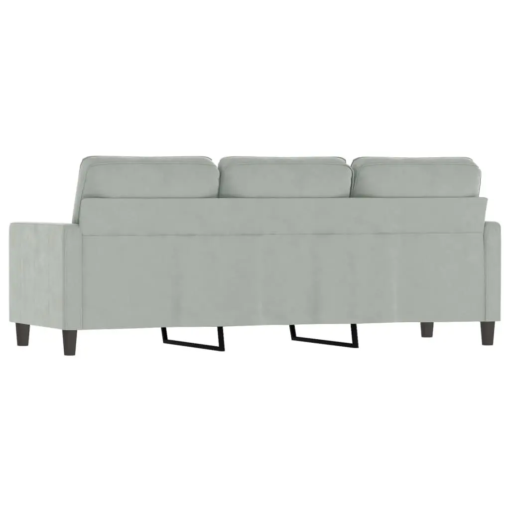 3-Seater Lounge Sofa Velvet 180cm Grey