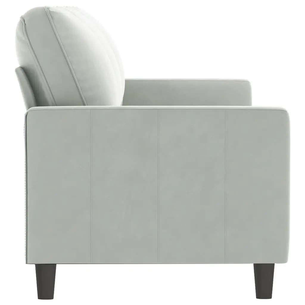 3-Seater Lounge Sofa Velvet 180cm Grey