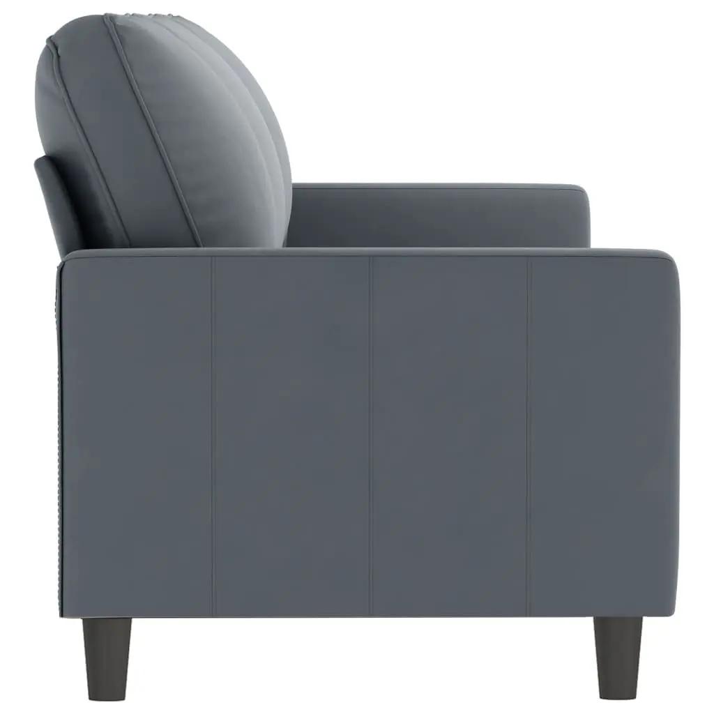 3-Seater Sofa Velvet 180cm Grey Modern Couch