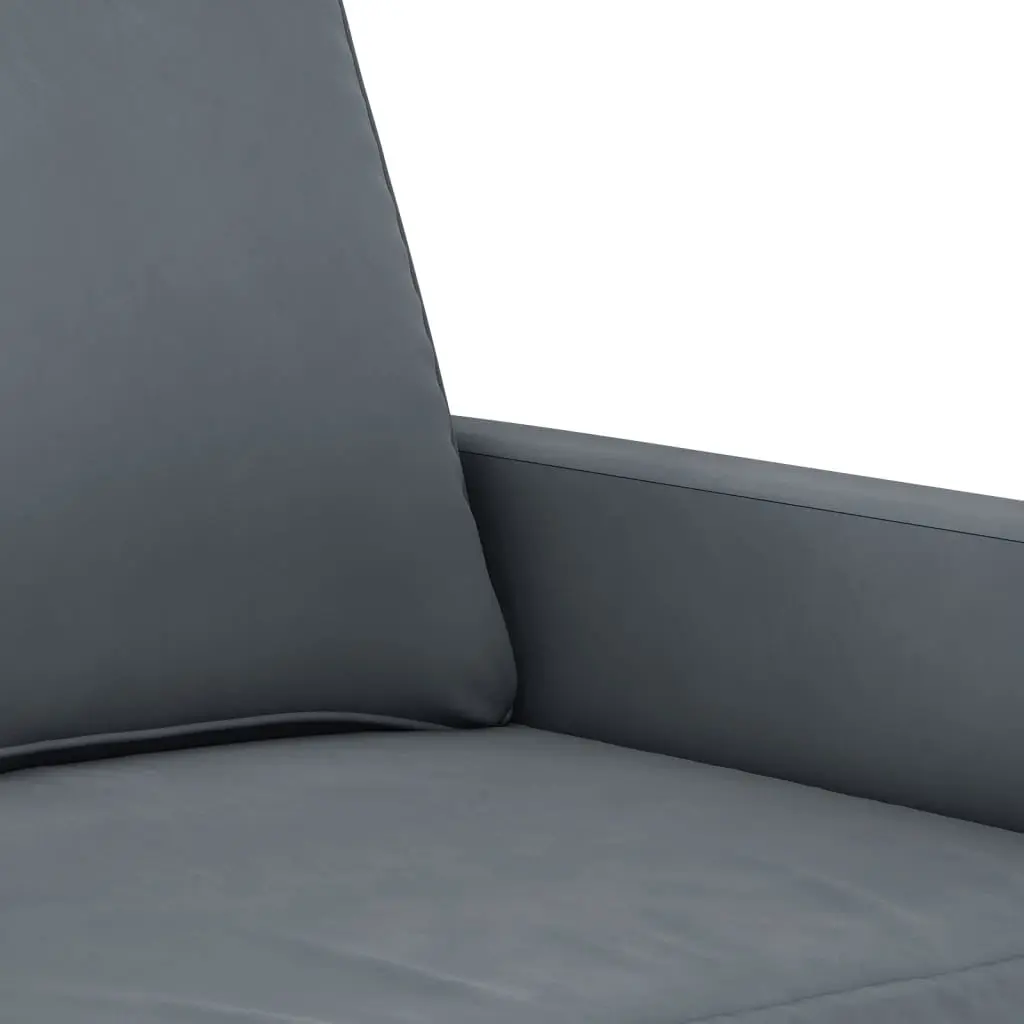 3-Seater Sofa Velvet 180cm Grey Modern Couch