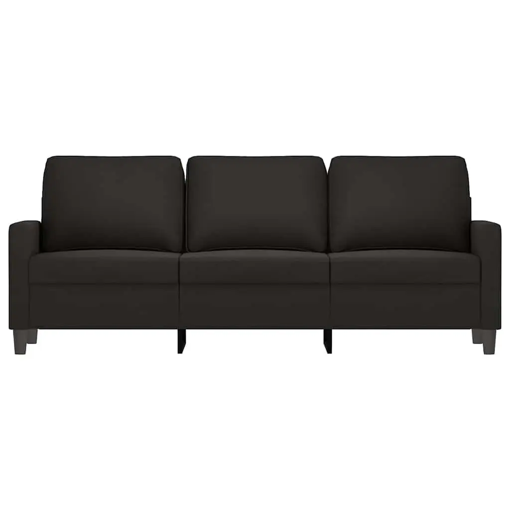 3-Seater Sofa Velvet Black 180cm