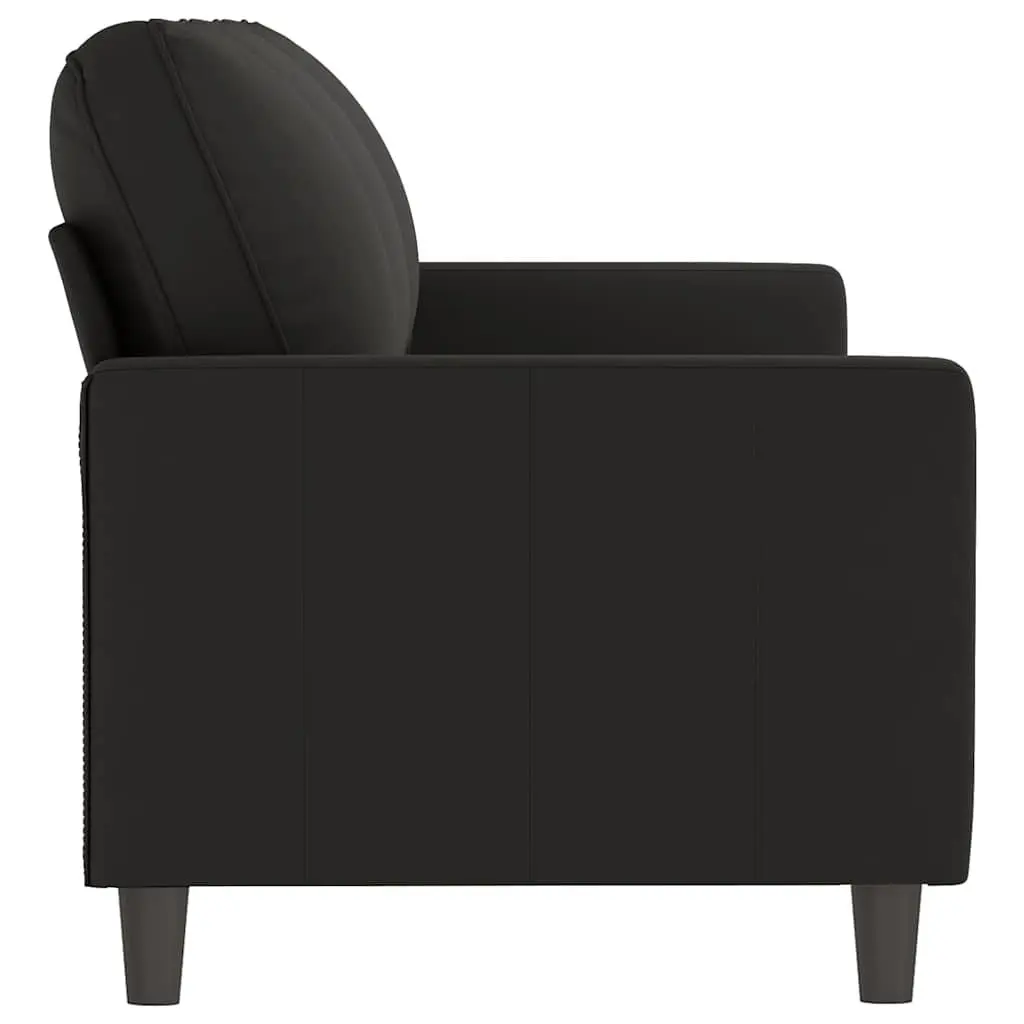 3-Seater Sofa Velvet Black 180cm