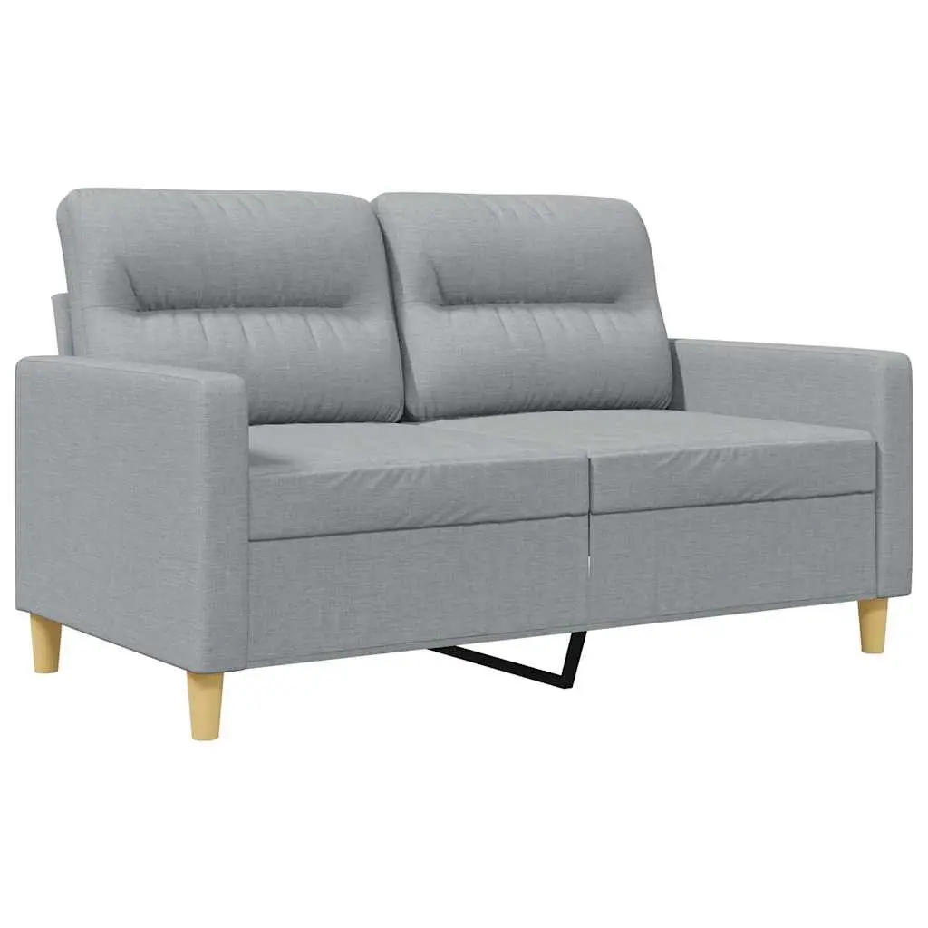 2-Seater Sofa Grey Fabric 120cm Couch