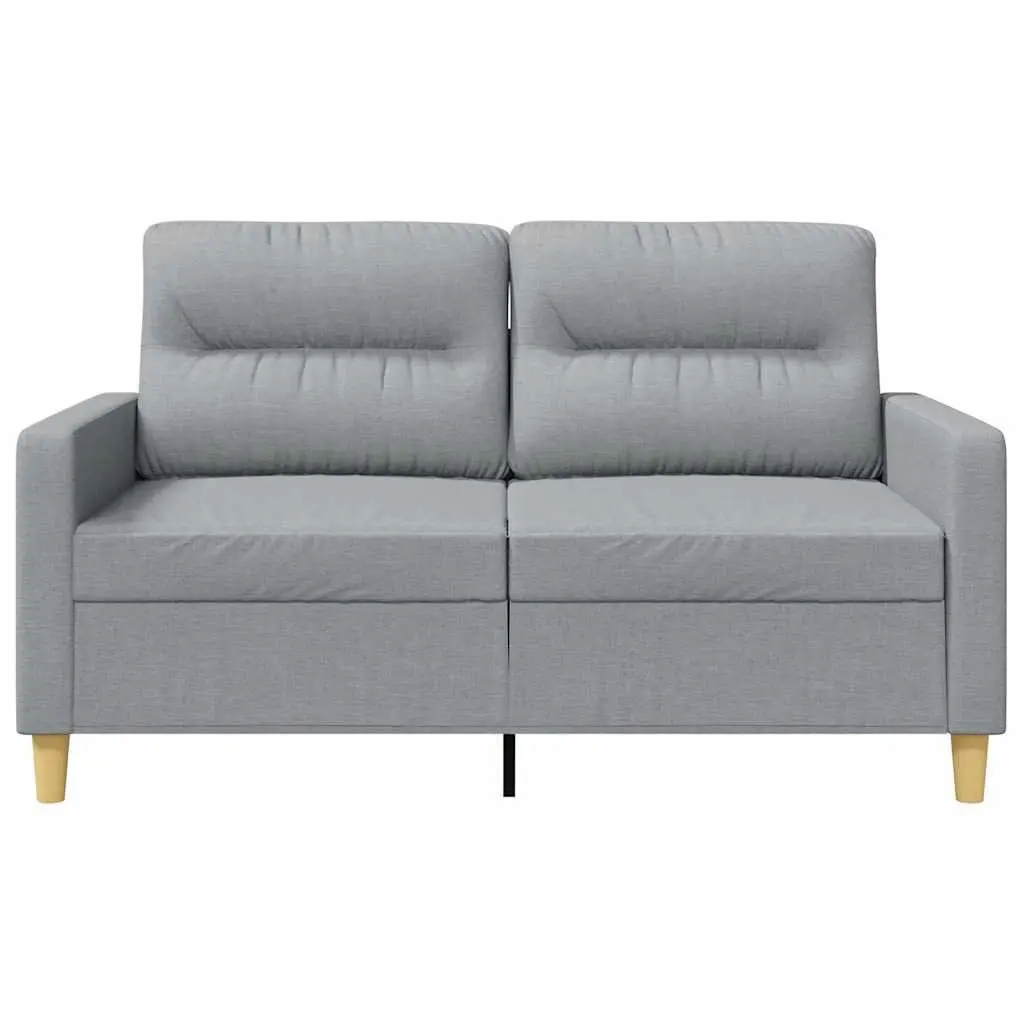 2-Seater Sofa Grey Fabric 120cm Couch