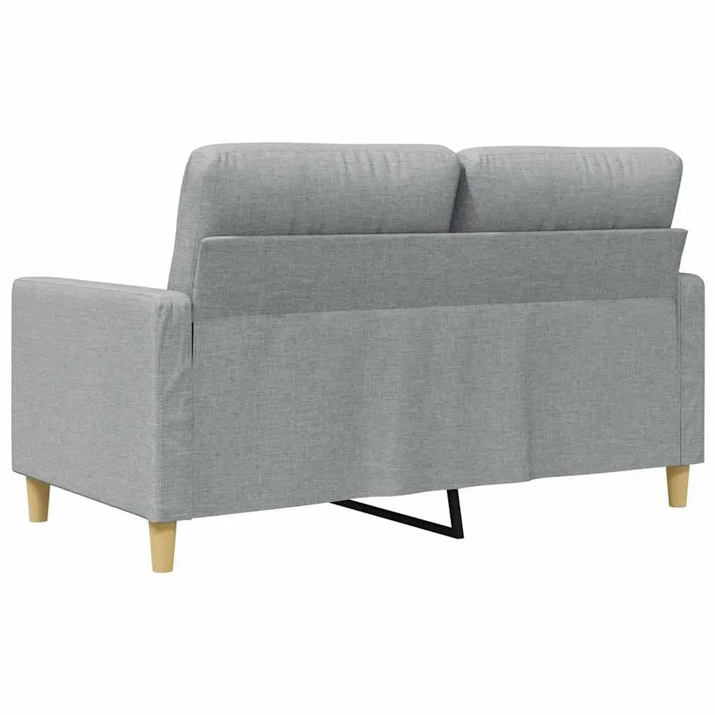 2-Seater Sofa Grey Fabric 120cm Couch