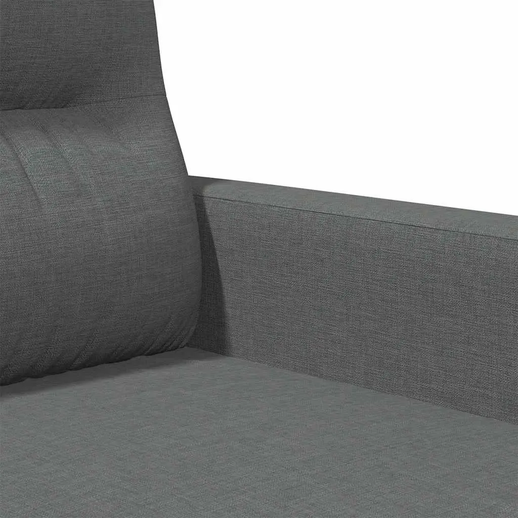 2-Seater Sofa Fabric 120cm Grey Upholstered Couch