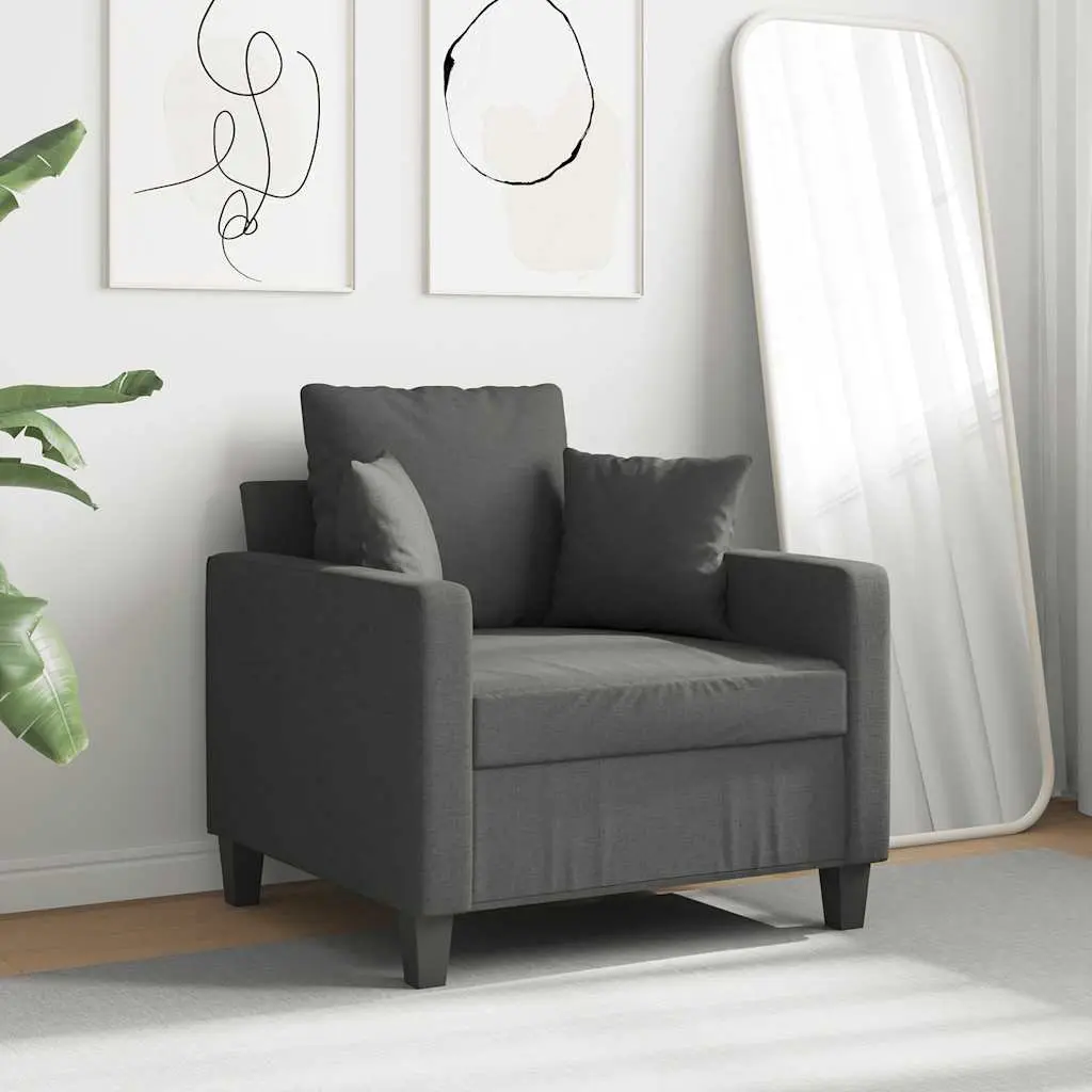 Grey Fabric Sofa Chair 60cm for Comfort
