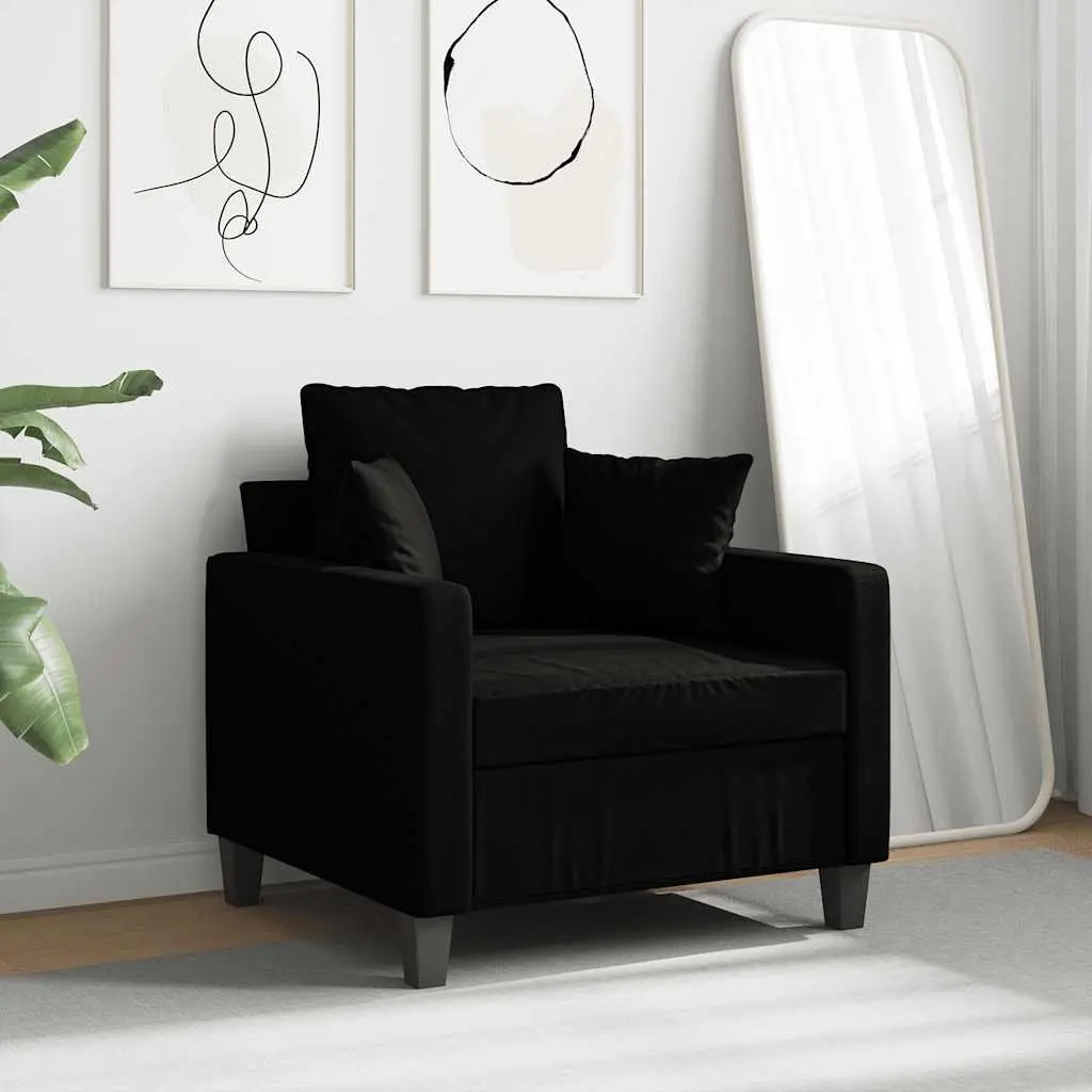 Sofa Chair Fabric 60cm Black