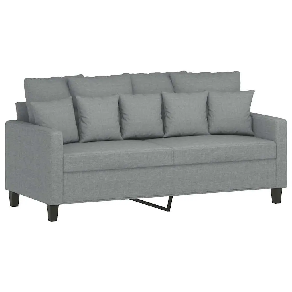 2-Seater Sofa Fabric 140cm Grey