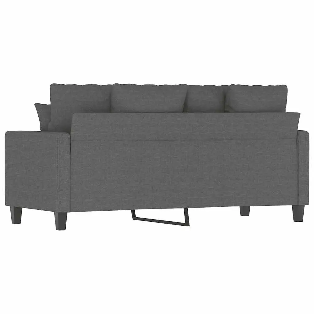 2-Seater Sofa Fabric 140cm Grey Modern Lounge Couch