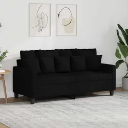 140cm Black 2-Seater Sofa for Modern Living Rooms