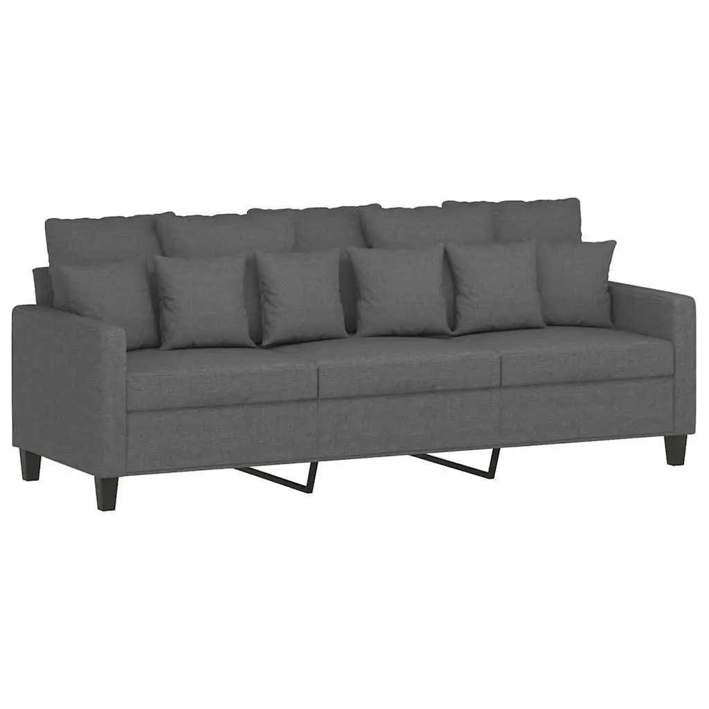 Dark Grey 3-Seater Sofa for Living Spaces