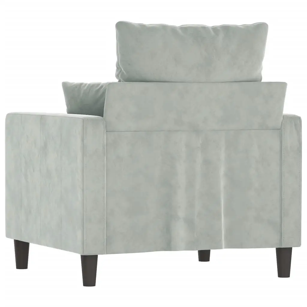 Sofa Chair Light Grey Modern Design Comfortable Padded Armchair Lounge Seat