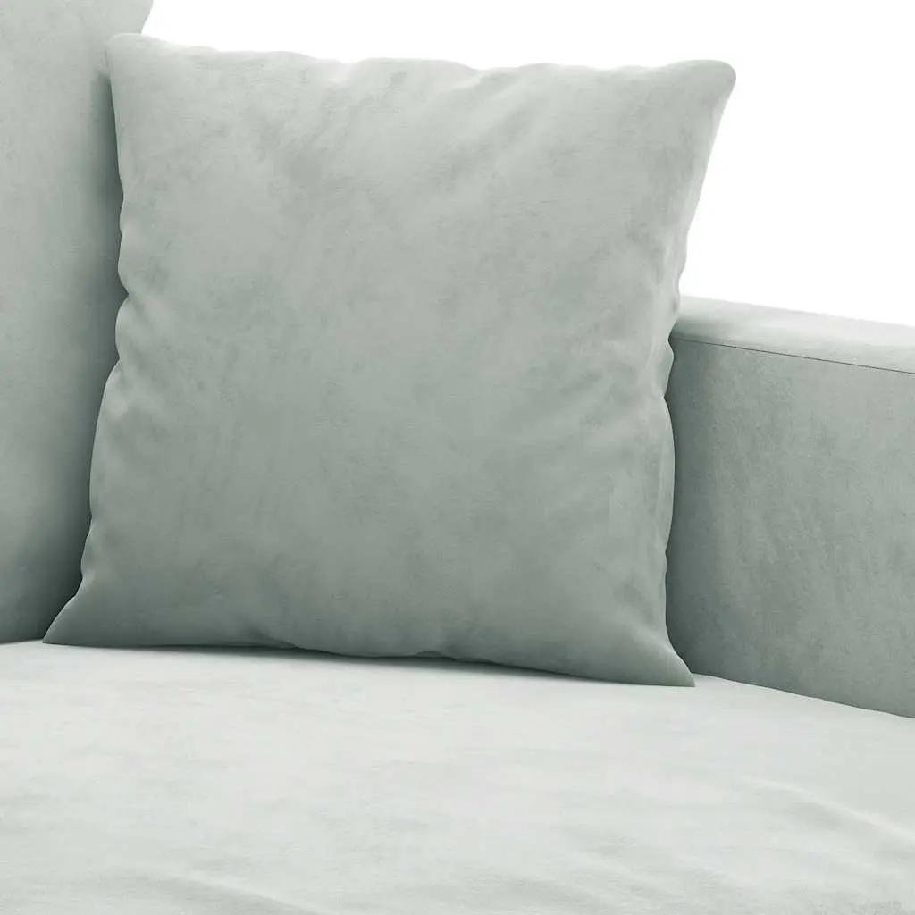 2-Seater Sofa Velvet 120cm Grey Modern Couch