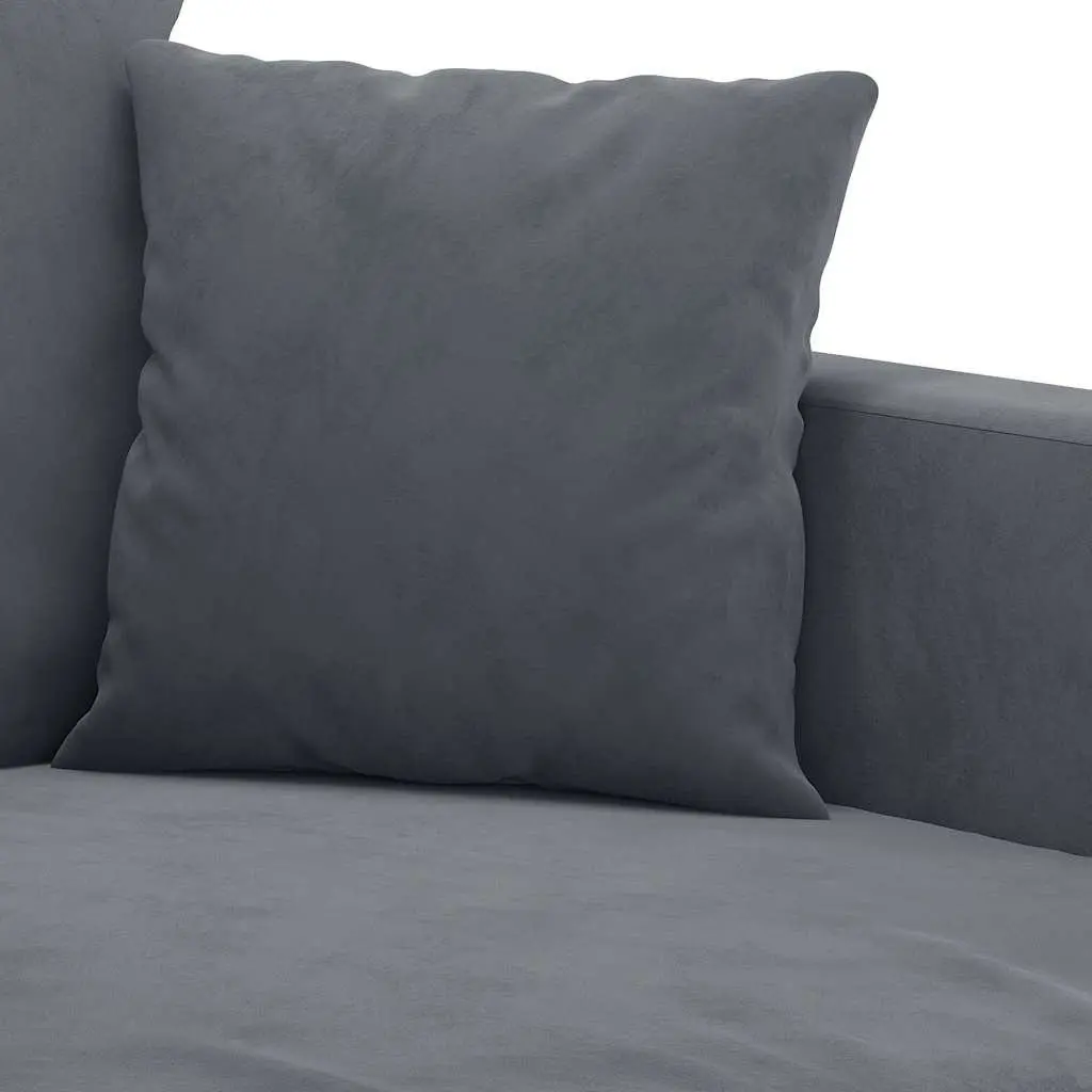 2-Seater Sofa Velvet 120cm Grey Modern Couch