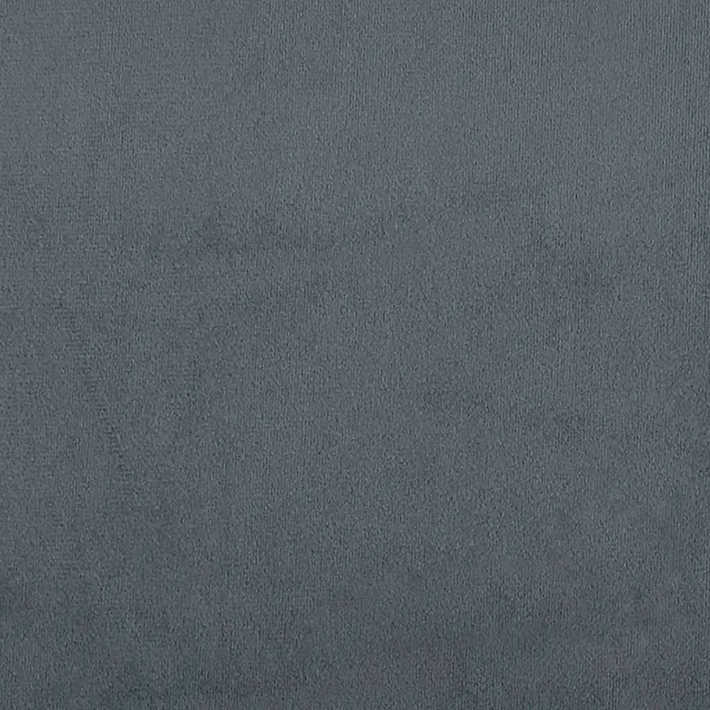 2-Seater Sofa in Grey Velvet with Padded Armrests