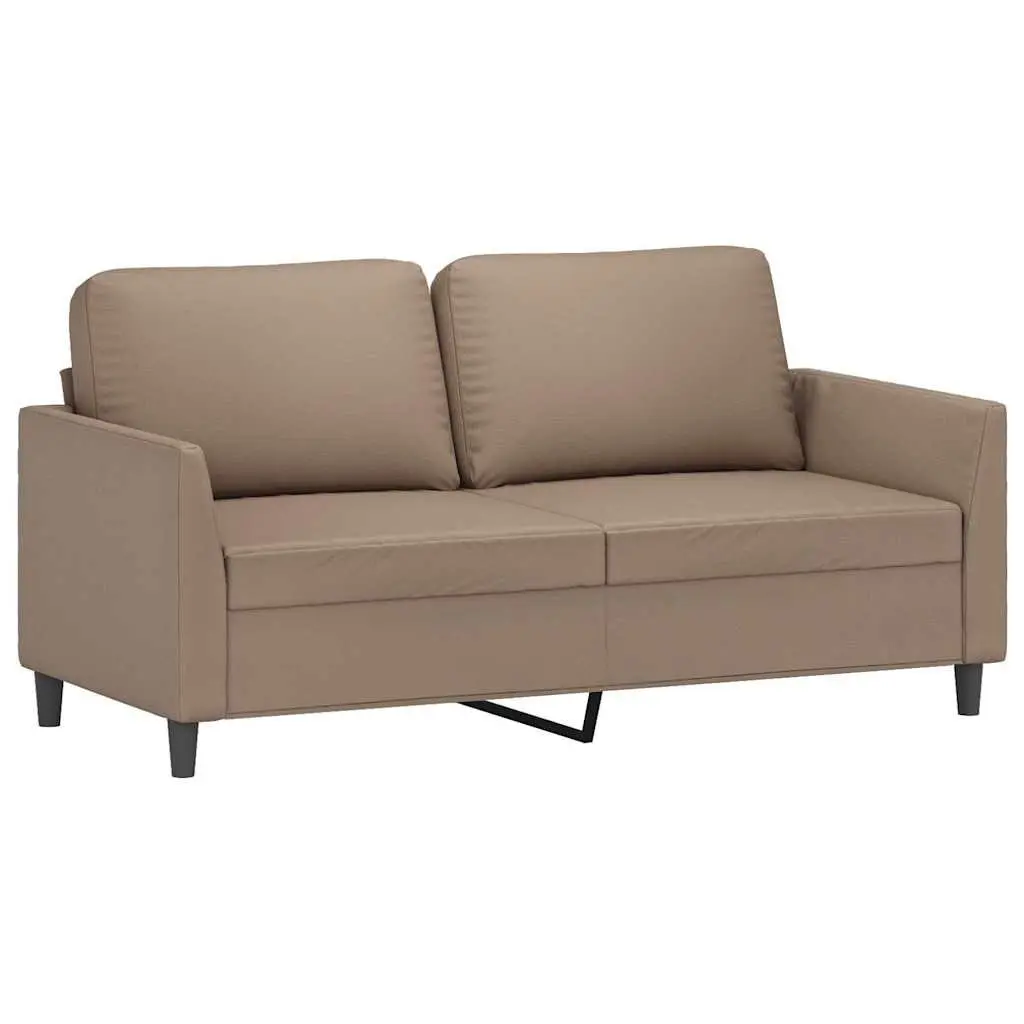 2-Seater Sofa Faux Leather 140cm Brown