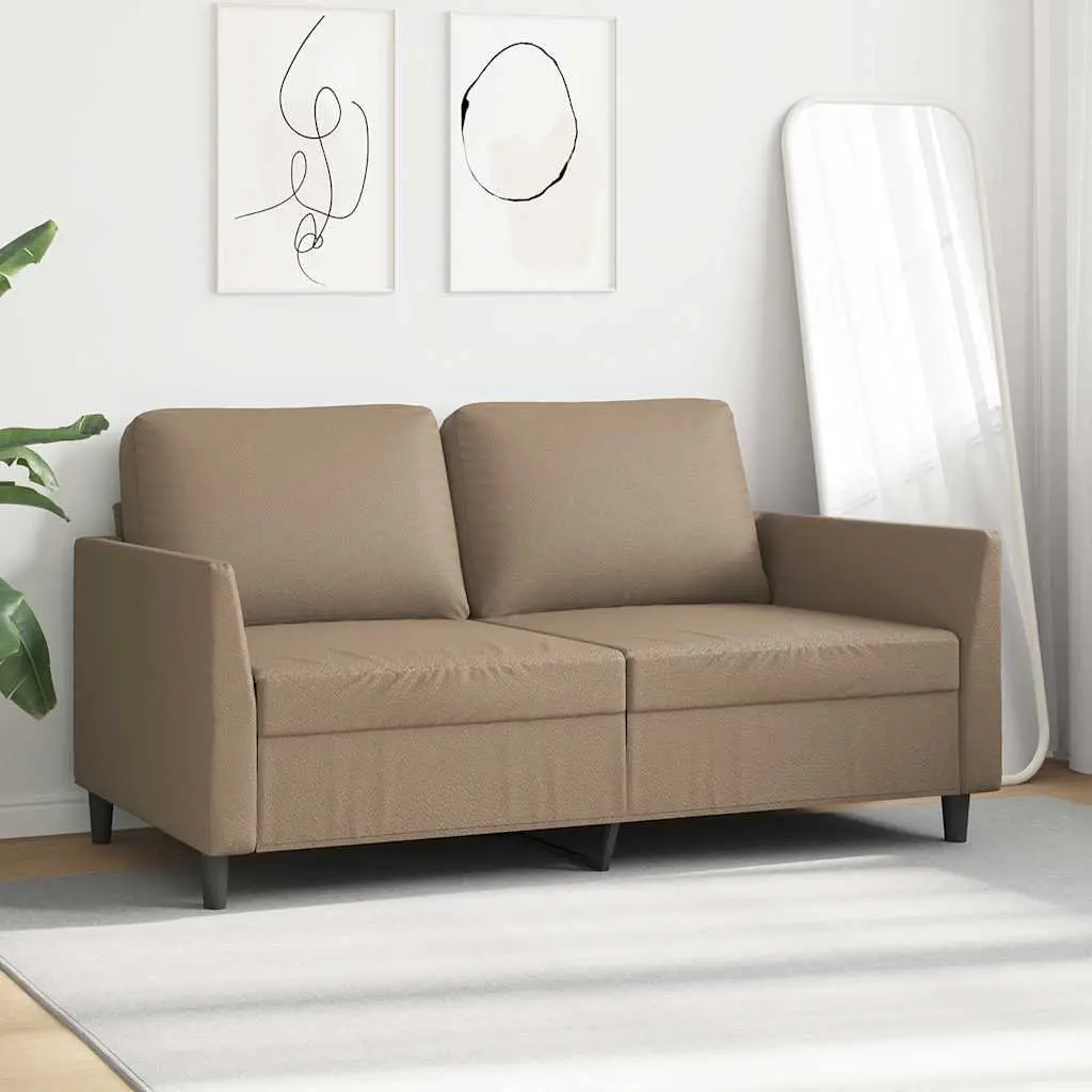 2-Seater Sofa Faux Leather 140cm Brown