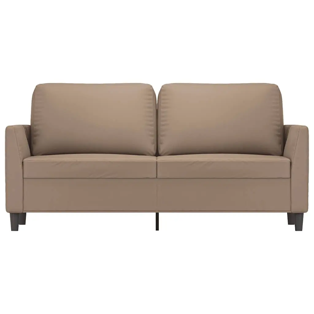 2-Seater Sofa Faux Leather 140cm Brown