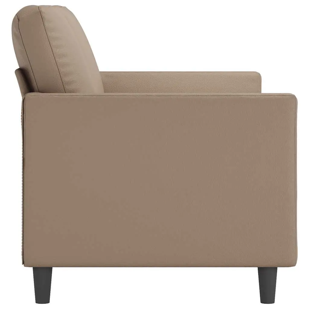 2-Seater Sofa Faux Leather 140cm Brown