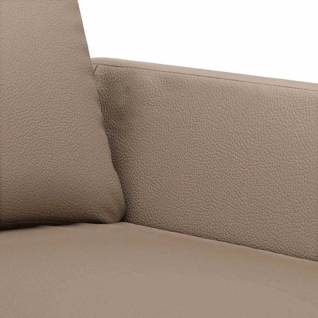2-Seater Sofa Faux Leather 140cm Brown