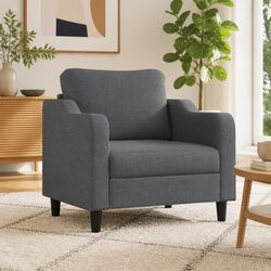 Stylish Grey Fabric Sofa Chair 60cm for Living Room