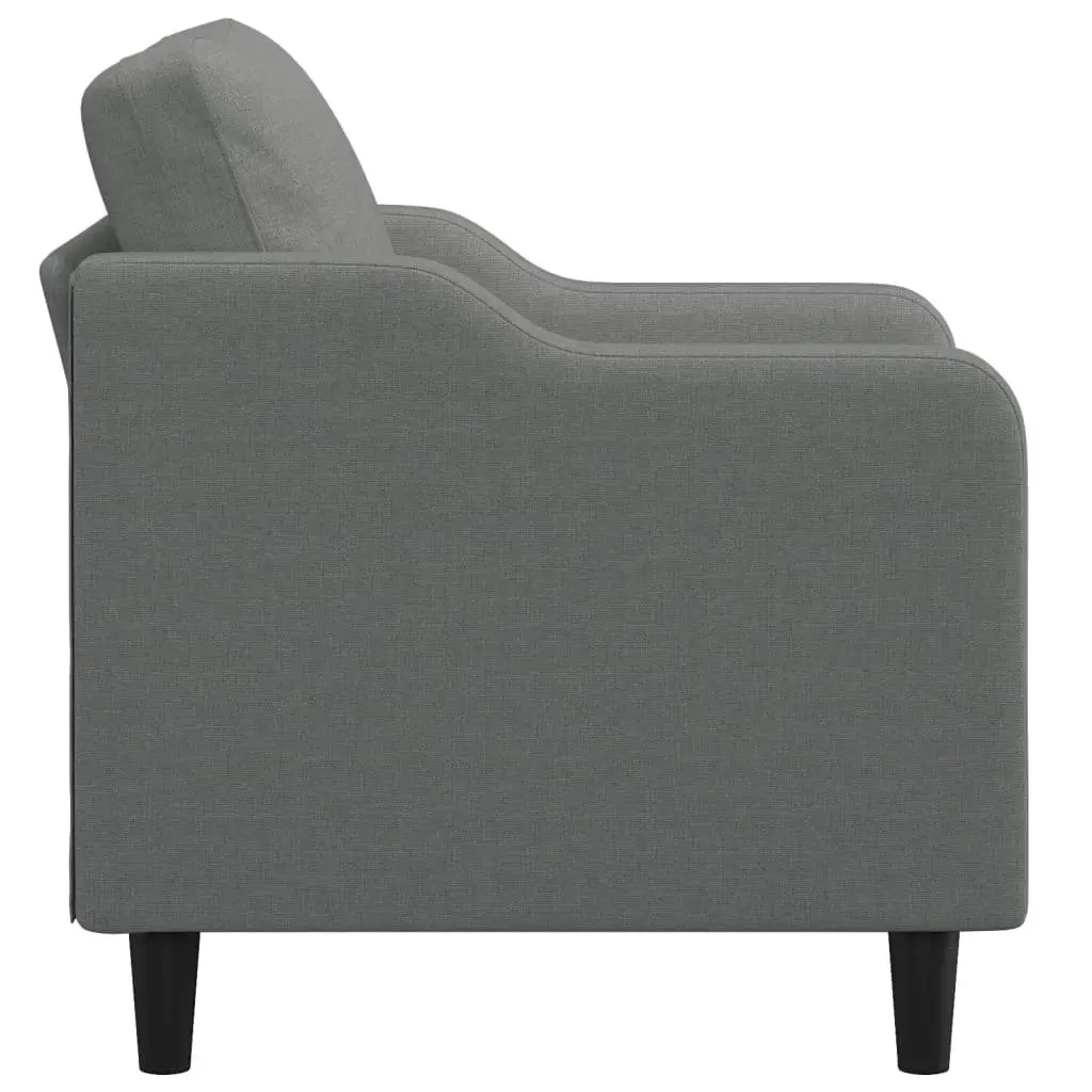 Sofa Chair Fabric 60cm Grey Single Seat Armchair Living Room Furniture Lounge