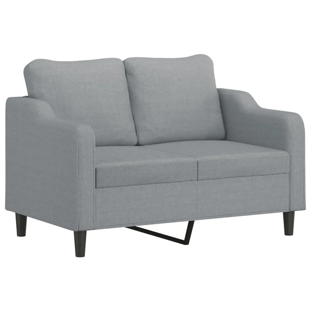 2-Seater Sofa in Grey Fabric for Living Spaces
