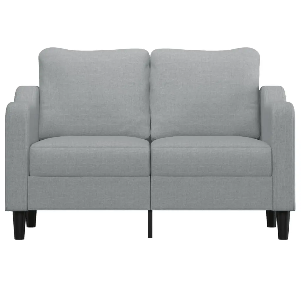 2-Seater Sofa in Grey Fabric for Living Spaces