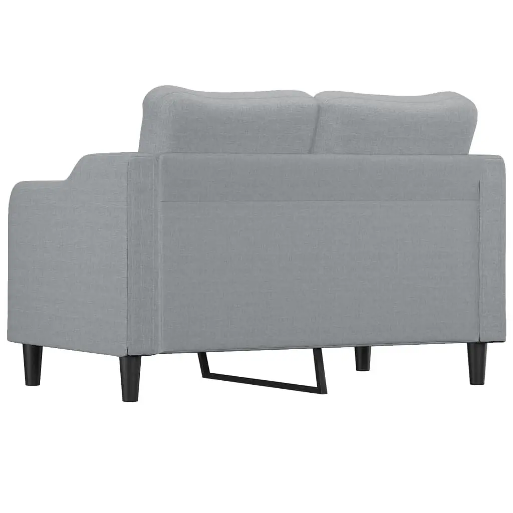 2-Seater Sofa in Grey Fabric for Living Spaces