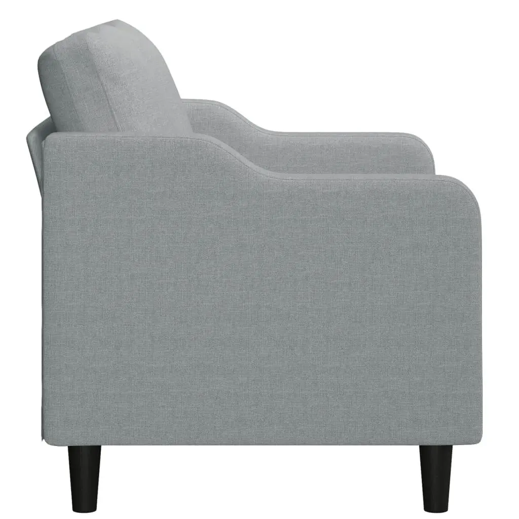 2-Seater Sofa in Grey Fabric for Living Spaces