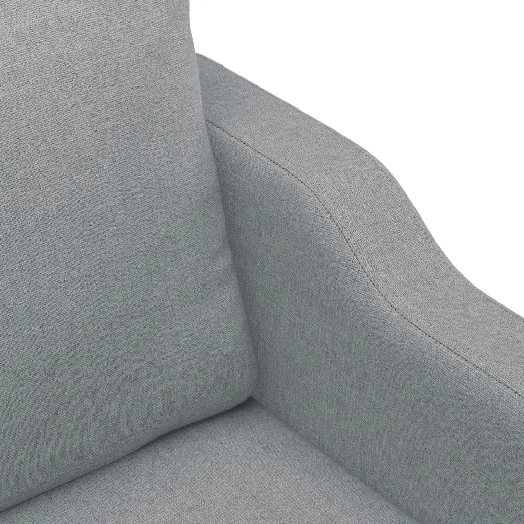 2-Seater Sofa in Grey Fabric for Living Spaces
