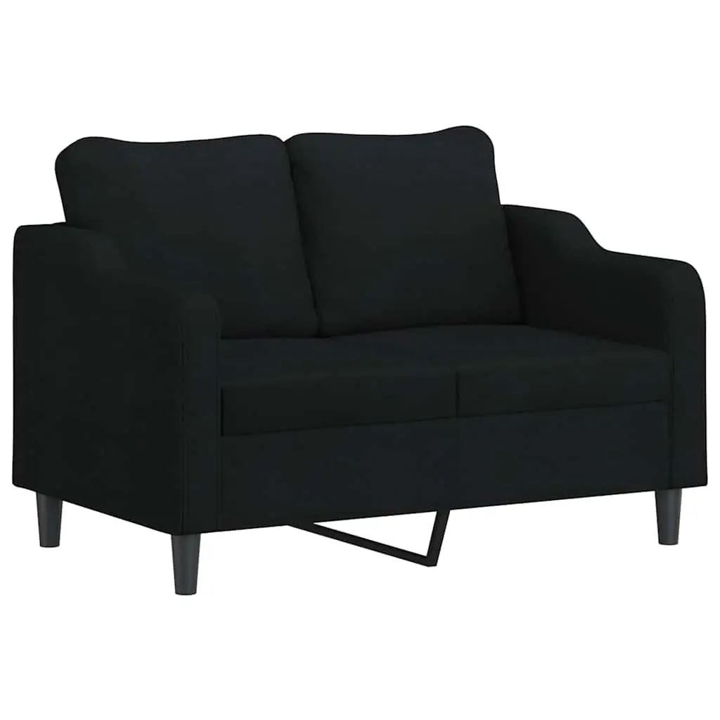 2-Seater Sofa Fabric 120cm Black