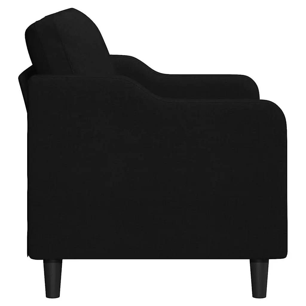 2-Seater Sofa Fabric 120cm Black
