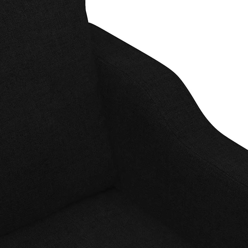 2-Seater Sofa Fabric 120cm Black