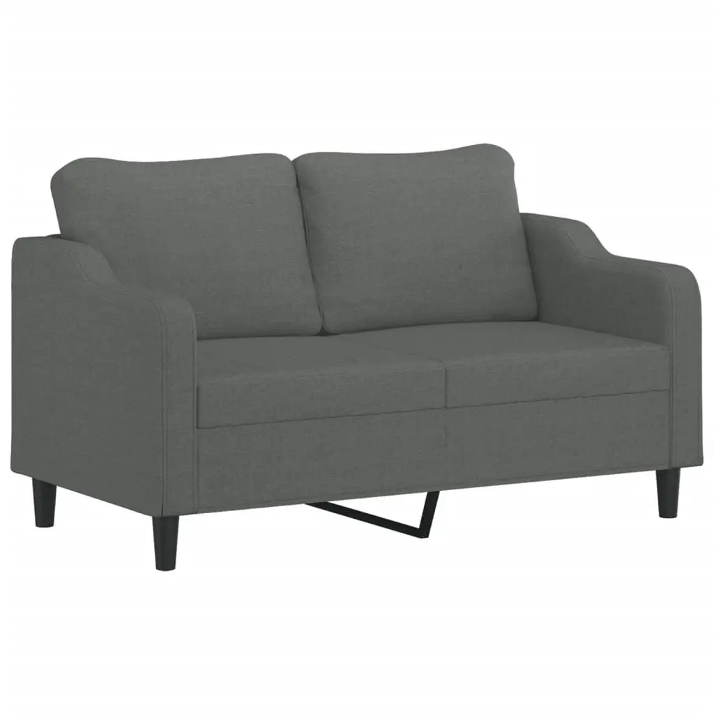 2-Seater Sofa Fabric 140cm Grey Modern Living Room Couch Upholstered Furniture