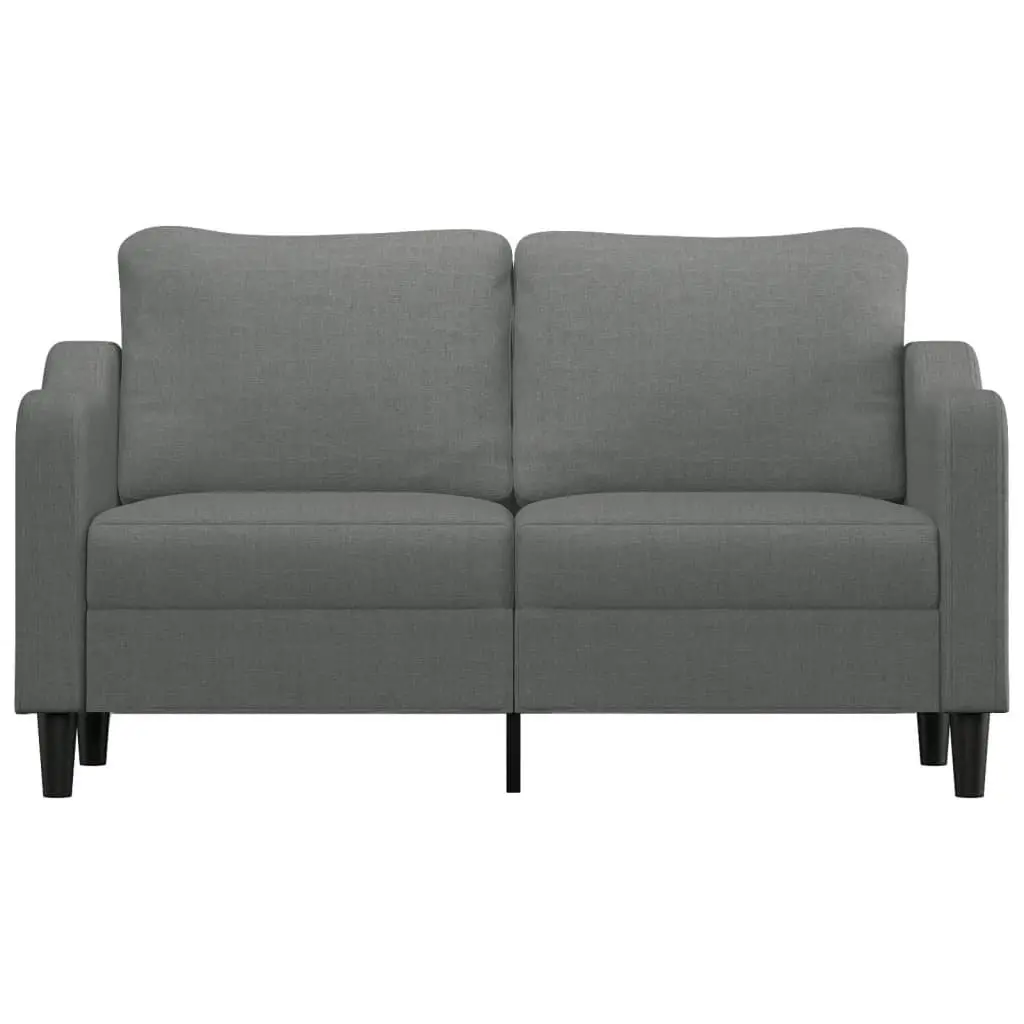 2-Seater Sofa Fabric 140cm Grey Modern Living Room Couch Upholstered Furniture