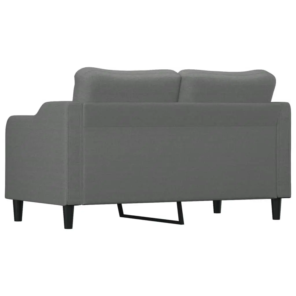 2-Seater Sofa Fabric 140cm Grey Modern Living Room Couch Upholstered Furniture