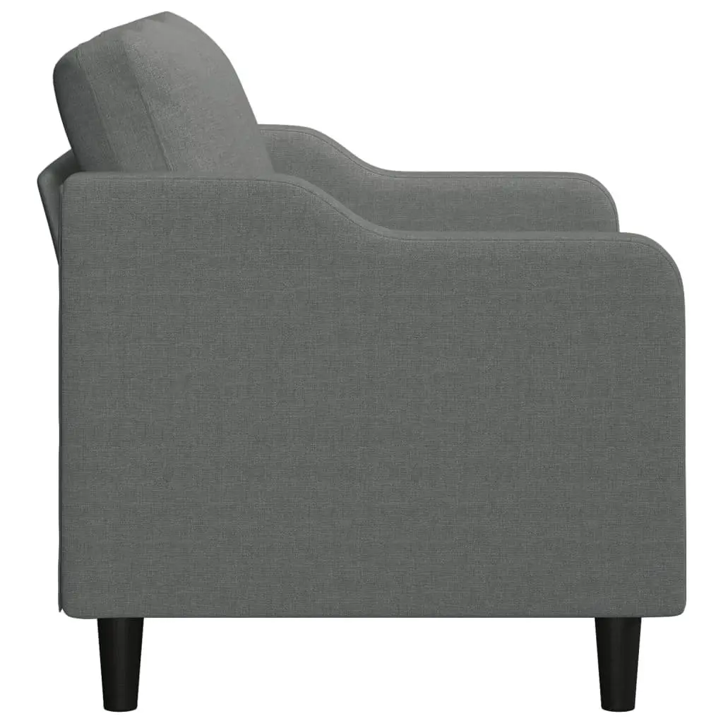 2-Seater Sofa Fabric 140cm Grey Modern Living Room Couch Upholstered Furniture