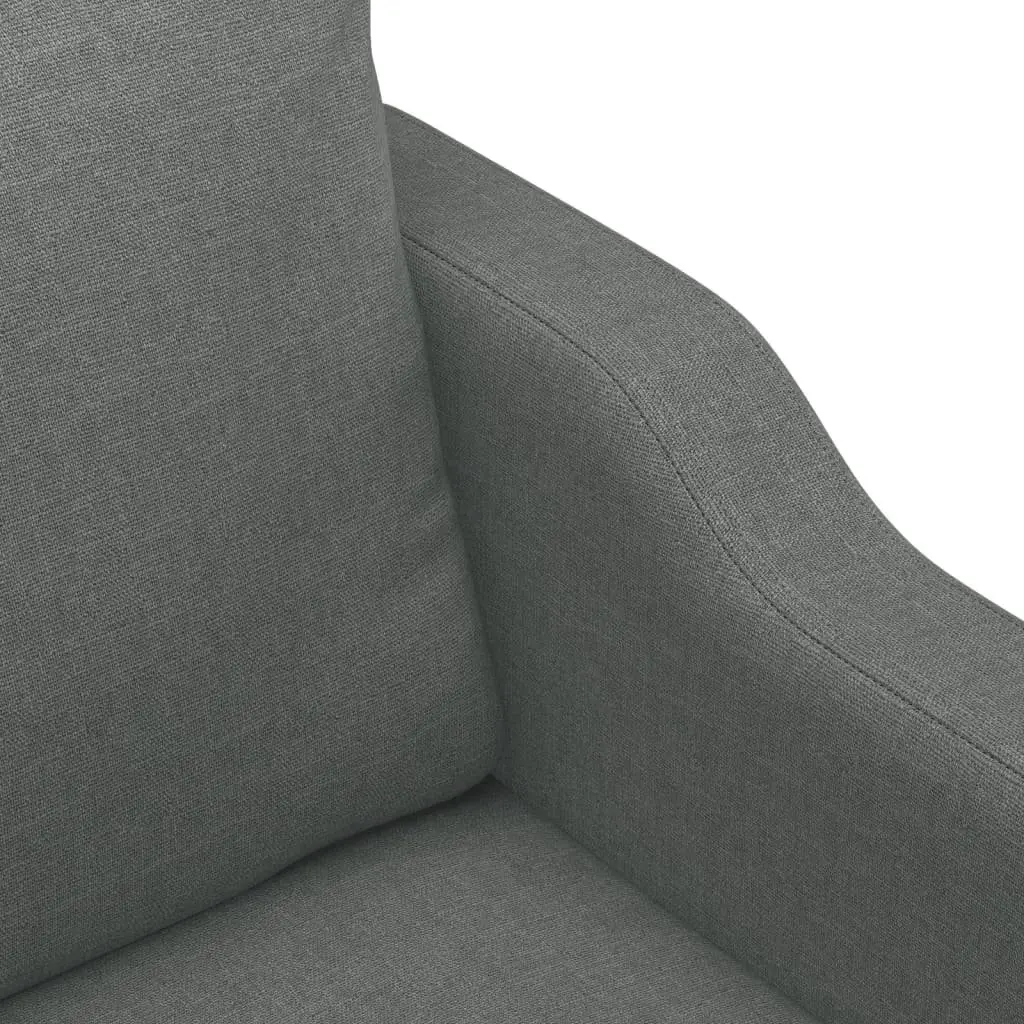 2-Seater Sofa Fabric 140cm Grey Modern Living Room Couch Upholstered Furniture