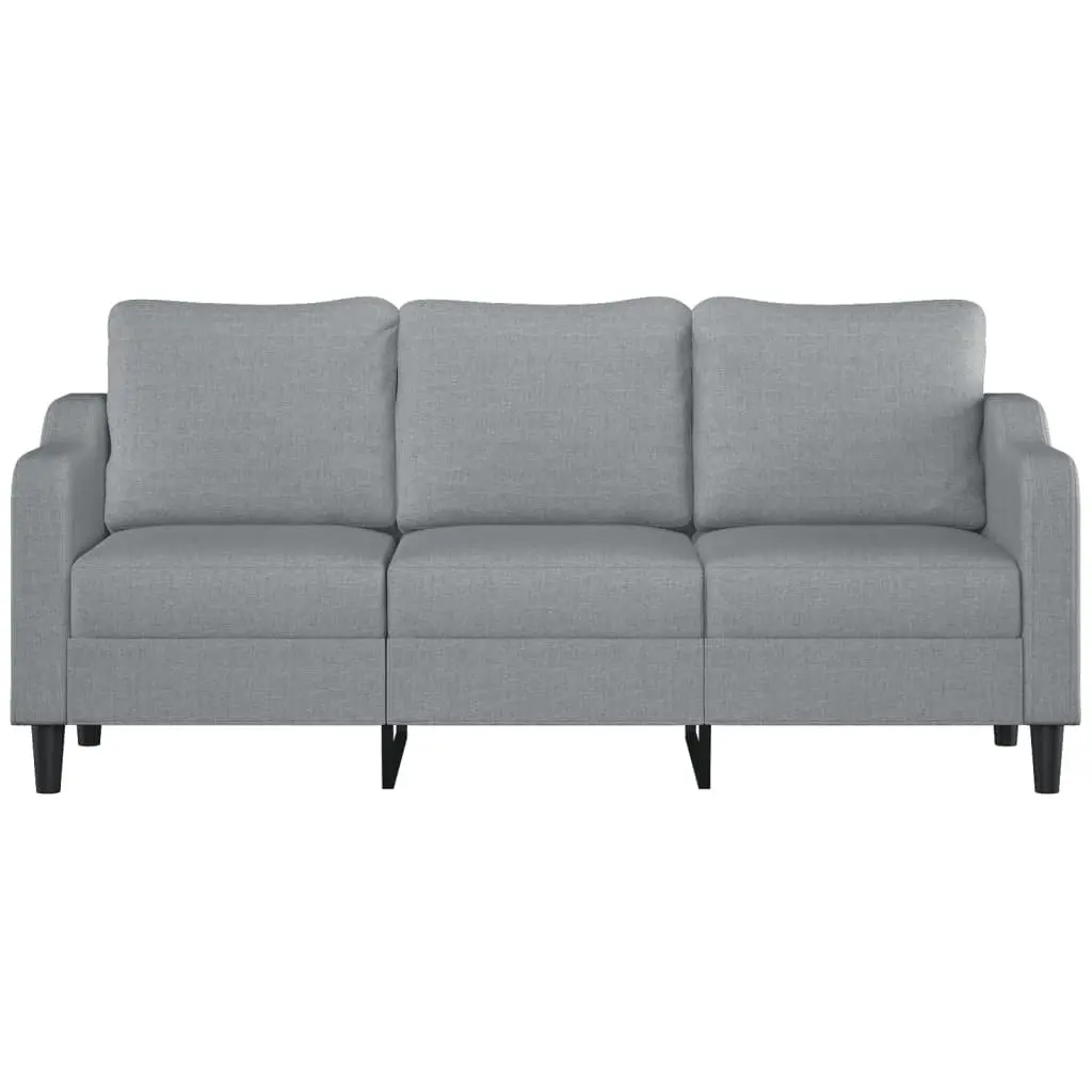 3-Seater Sofa Fabric Light Grey 180cm Modern