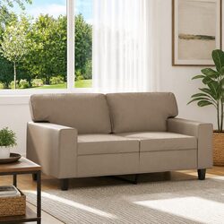 Stylish 2-Seater Brown Faux Leather Sofa for Modern Living