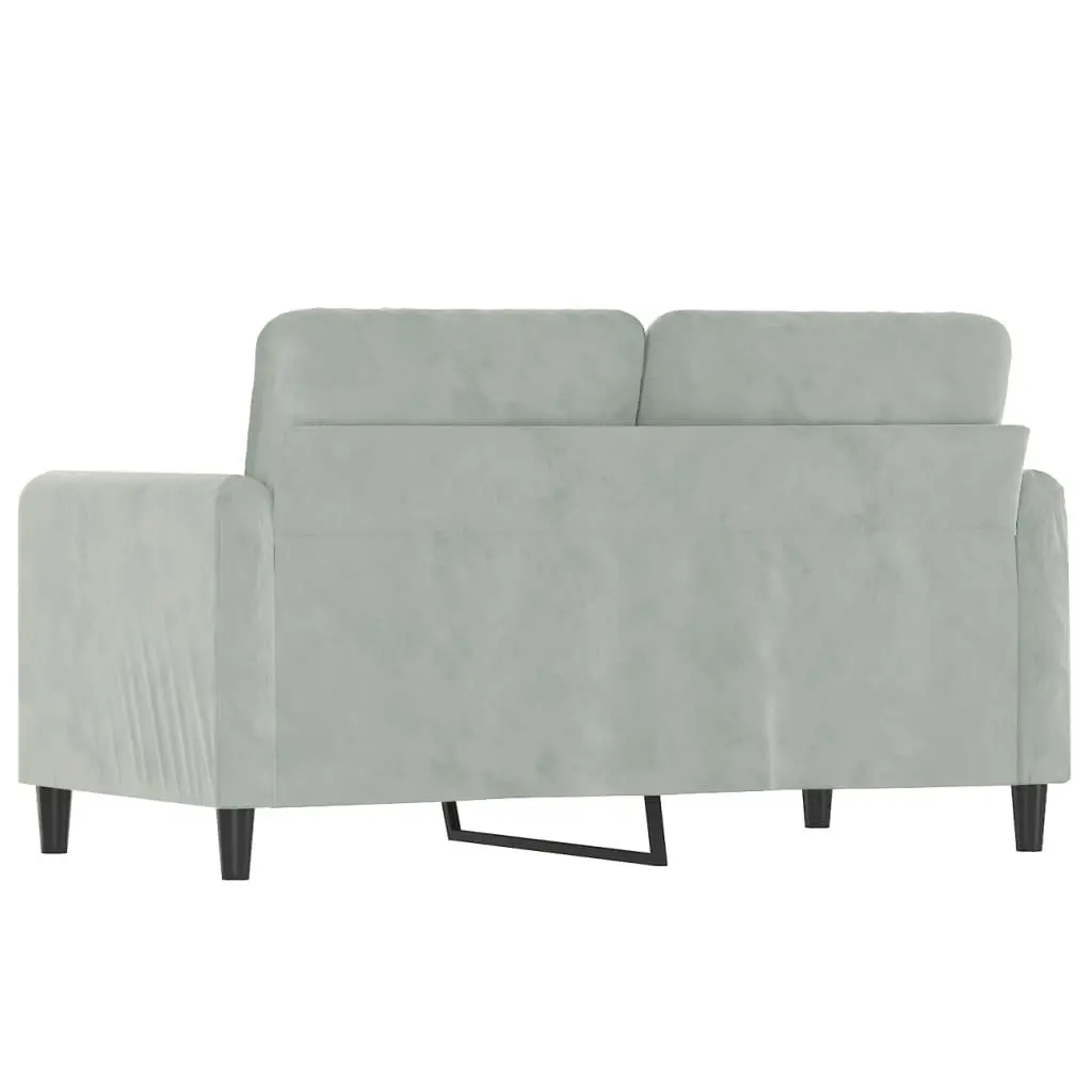 2-Seater Sofa Velvet 120cm Grey Modern Couch