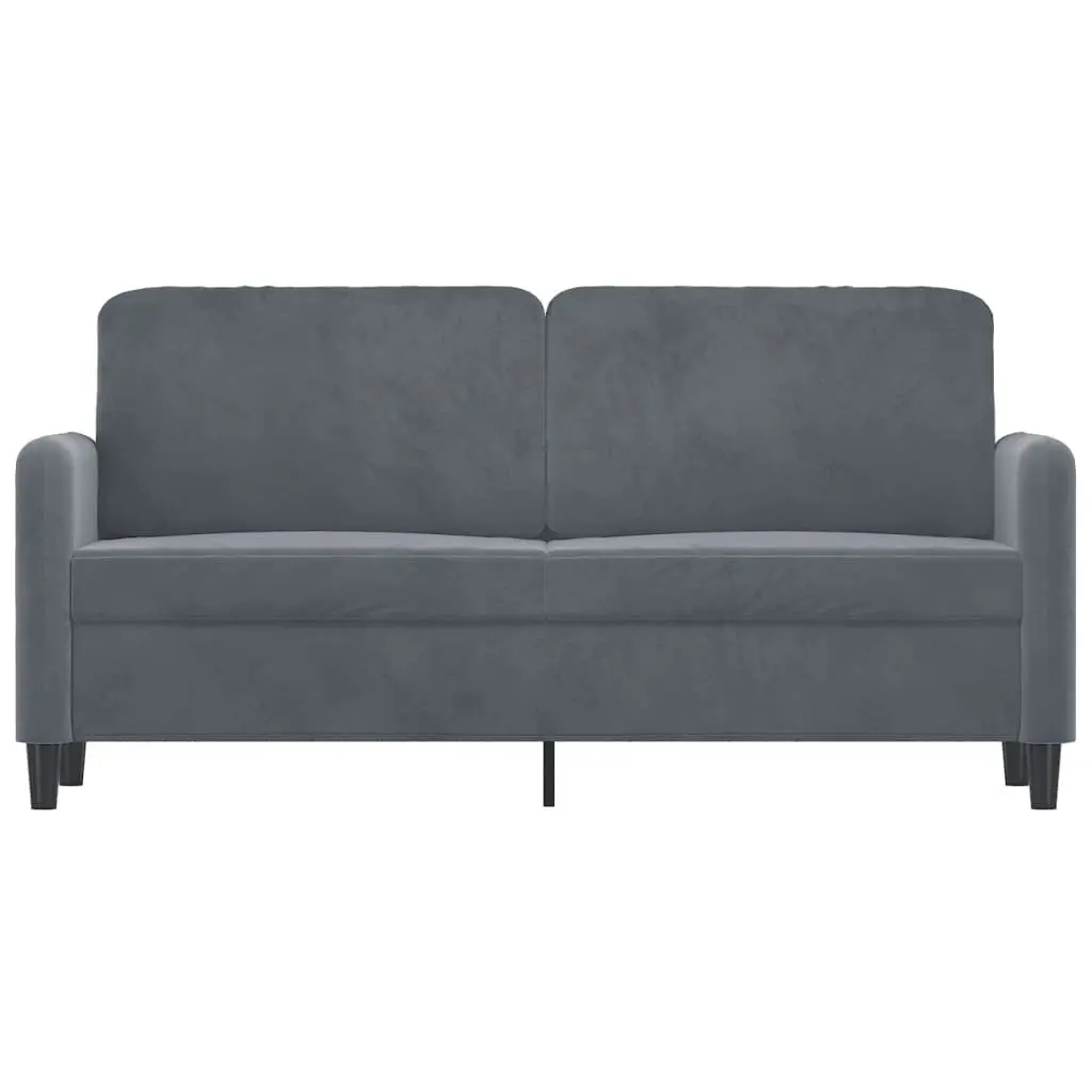 Grey 2-Seater Sofa with Metal Frame 140cm